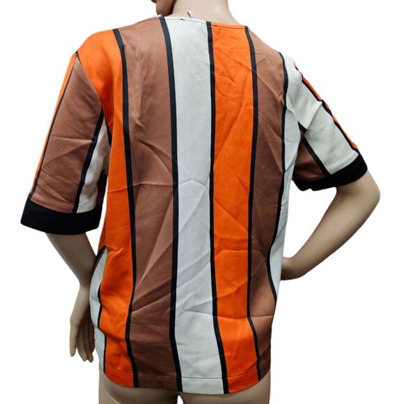 Scotch & Soda Maison Scotch Striped V neck Short Sleeve Top - Picture 11 of 11